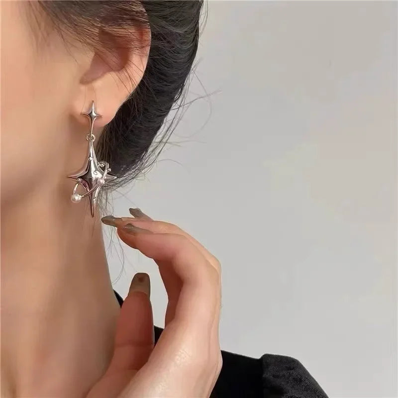 Gold and Silver Plated Crystal Stud Earrings