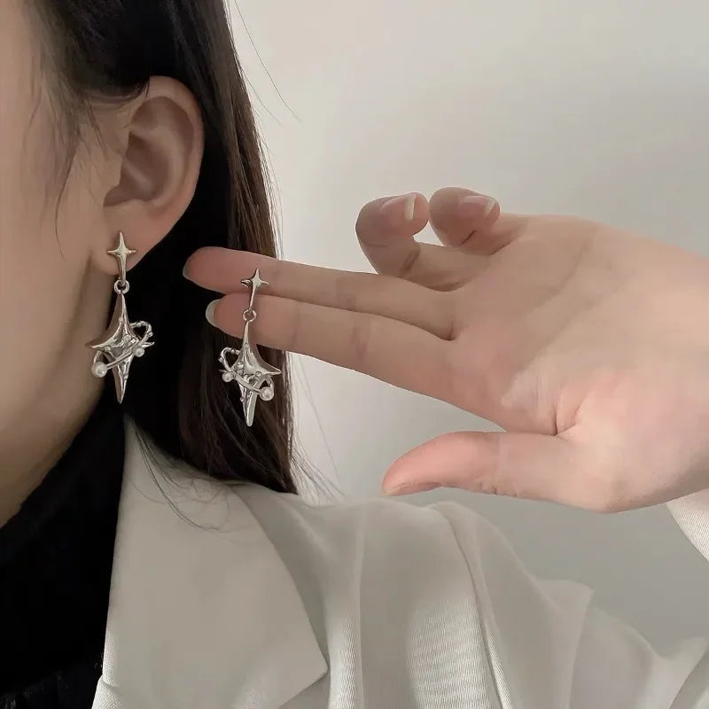Gold and Silver Plated Crystal Stud Earrings