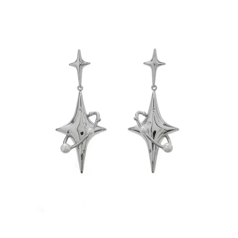 Gold and Silver Plated Crystal Stud Earrings