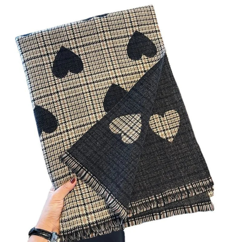 Double Sided Plaid Scarf