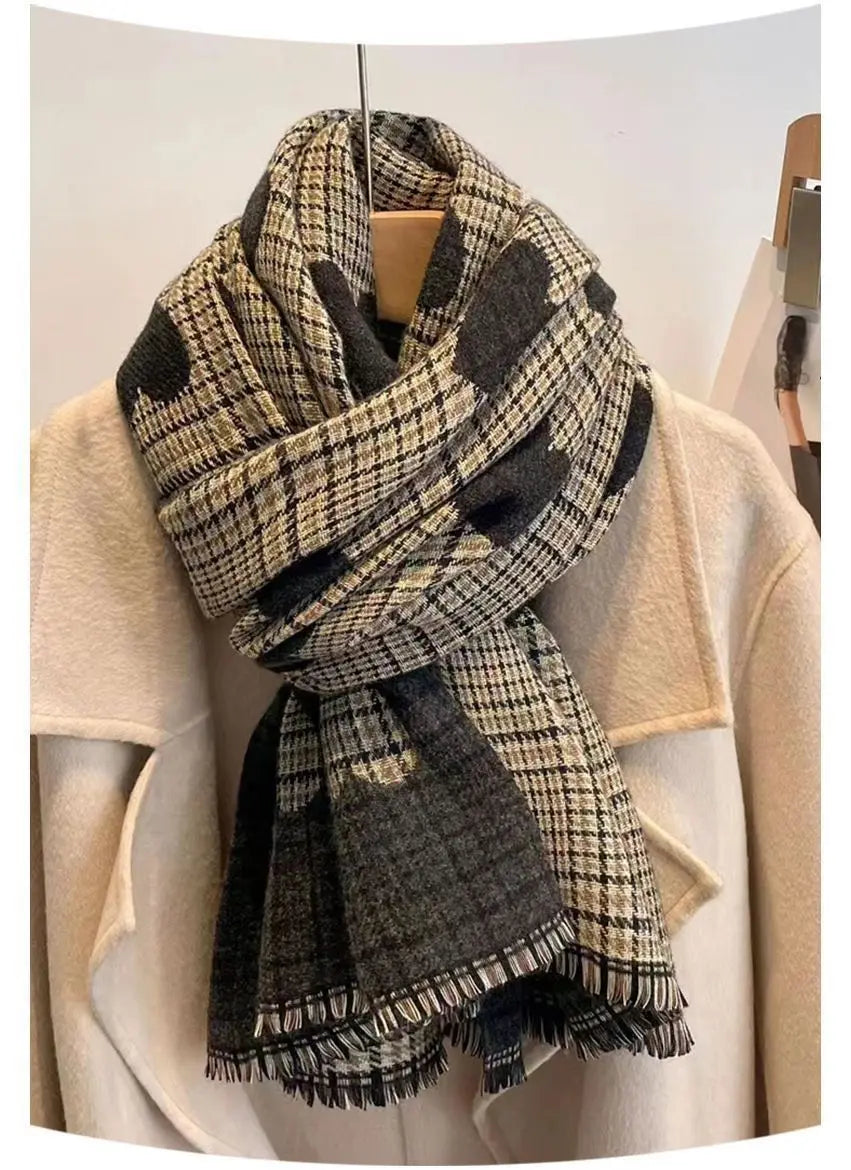 Double Sided Plaid Scarf