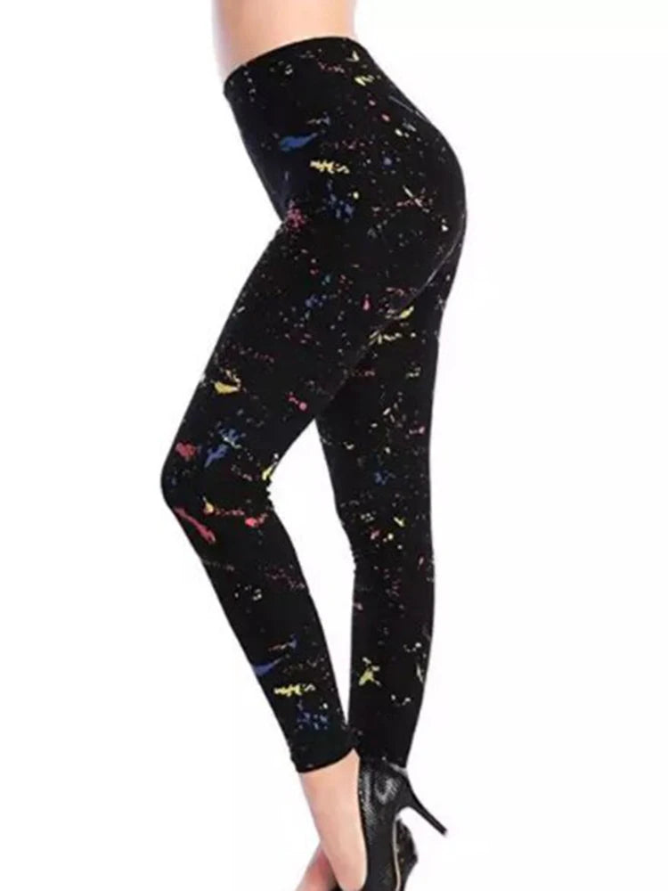 Reflective Shiny Leather Leggings
